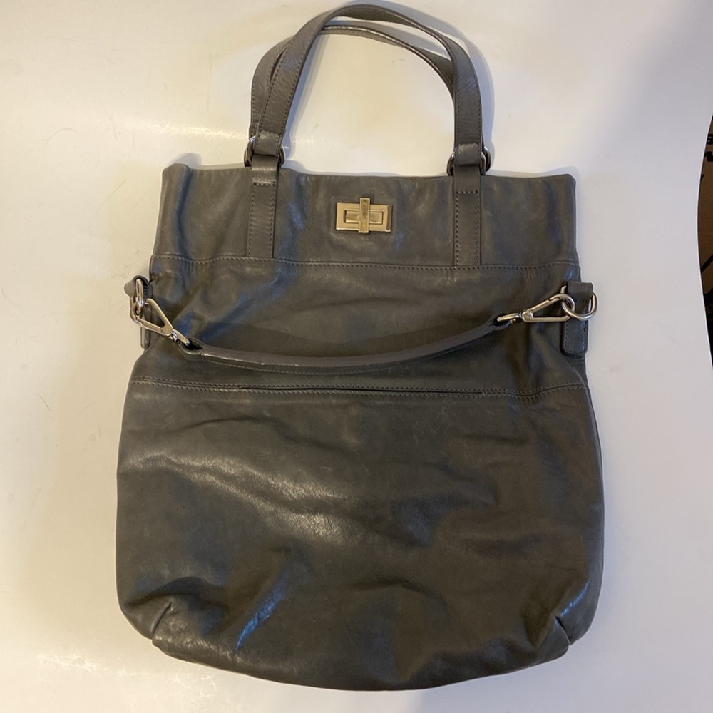 Gianni Chiarini Clay Grey Leather Hobo Bag Made In Italy
